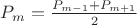 $P_m=\frac{P_{m-1}+P_{m+1}}{2}$