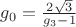 $g_0=\frac{2\sqrt{3}}{g_3-1}$