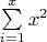 $\sum\limits_{i=1}^x x^2$