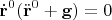 $${\dot{\mathbf{r}}^0}({\ddot{\mathbf{r}}^0}+{\mathbf{g}})=0$$