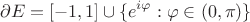 $$
\partial E = [-1,1] \cup \{ e^{i\varphi} : \varphi \in (0,\pi) \}
$$