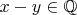 $x-y\in\mathbb{Q}$