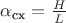 $\alpha_{\text{сх}}= \frac{H}{L}$