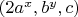 $(2a^x,b^y,c)$