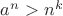 $a^n>n^k$