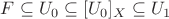 $F\subseteq U_0\subseteq[U_0]_X\subseteq U_1$