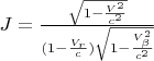 $J=\frac{\sqrt{1-\frac{V^2}{c^2}}}{(1-\frac{V_r}{c})\sqrt{1-\frac{ V_\beta ^2}{c^2}}}$