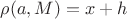 $ \rho (a,M)= x +h $