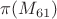 $\pi(M_{61})$