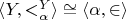 $\langle Y, <^Y_\alpha \rangle \cong \langle \alpha, \in \rangle$