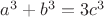 $a^3+b^3=3c^3$