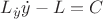 $L_{\dot{y}} \dot{y}-L=C$