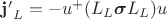 $\mathbf{j'}_L=-u^+(L_L\boldsymbol{\sigma}L_L)u $