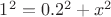$1^2=0.2^2+x^2$