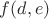 $f(d,e)$