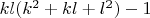 $kl(k^2+kl+l^2)-1$