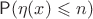 $\mathsf P(\eta(x) \leqslant n)$