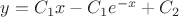 $y=C_1x-C_1e^{-x}+C_2$