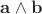$\mathbf{a}\wedge\mathbf{b}$