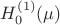 $H^{(1)}_0(\mu)$