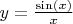 $y=\frac {\sin(x)}{x}$