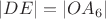 $|DE| = |OA_6|$