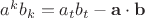$a^kb_k=a_tb_t-\mathbf{a}\cdot \mathbf{b}$ $a^kb_k=a_tb_t-\mathbf{a}\cdot \mathbf{b}$