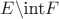 $E\backslash \text{int} F$