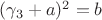 $(\gamma_3+a)^2=b$