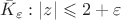 $\bar K_\varepsilon: |z| \leqslant 2 + \varepsilon$
