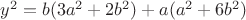 $y^2=b(3a^2+2b^2)+a(a^2+6b^2)$