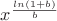 $x^{\frac{ln(1+b)}b}$