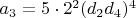 $a_3=5 \cdot 2^2 (d_2 d_4)^4$