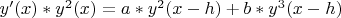 $y'(x)*y^2(x)=a*y^2(x-h)+b*y^3(x-h)$