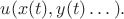 $u(x(t),y(t)\dots).$
