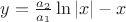 $y=\frac{a_2}{a_1}\ln|x|-x$
