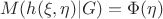 $$M(h(\xi,\eta)|G)=\Phi(\eta)$