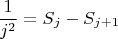 $$ \frac {1}{j^2} = S_j - S_{j+1}$$