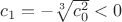 $c_1=-\sqrt[3]{c_0^2}<0$