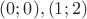 $(0; 0), (1;2)$