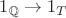 $1_{\mathbb{Q}} \rightarrow 1_{T}$