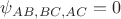 $\psi_{AB,BC,AC}=0$