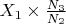 $X_{1} \times \frac {N_{3}}{N_{2}}$