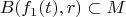 $$B(f_1(t),r) \subset M$$