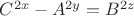 $C^{2x}-A^{2y}=B^{2z}$