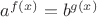 $a^{f(x)}=b^{g(x)}$