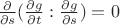 $\frac{\partial}{\partial s}(\frac{\partial g}{\partial t} : \frac{\partial g}{\partial s}) = 0$