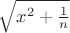 $\sqrt{x^2+\frac1n}$