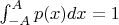 $\int_{-A}^{A}p(x)dx=1$