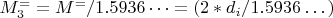 $ M^=_3=M^=/1.5936&hellip;=(2*d_i/1.5936&hellip;) $